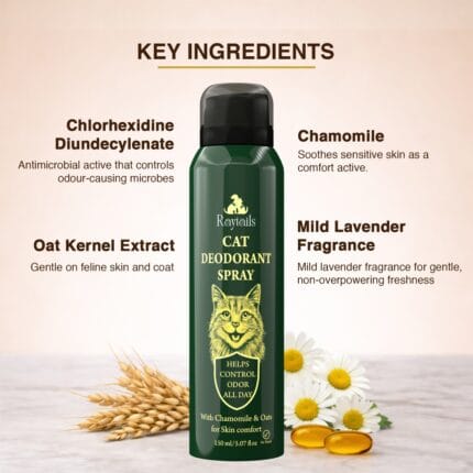 Natural Ingredient Cat Deodorant Spray | Gentle Grooming Care