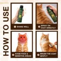 cat deodorant how to use spray wipe and brush routine