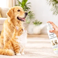 dry bath spray for dogs quick cleaning without water
