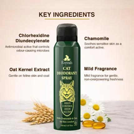 cat deodorant with natural ingredients for gentle skin care