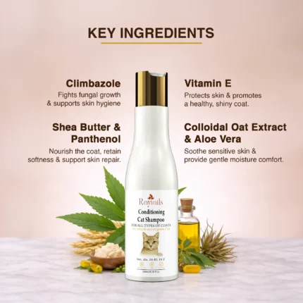 cat shampoo with natural ingredients aloe vera oats vitamin care