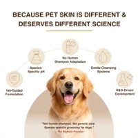 dog shampoo designed for pet skin biology and gentle care