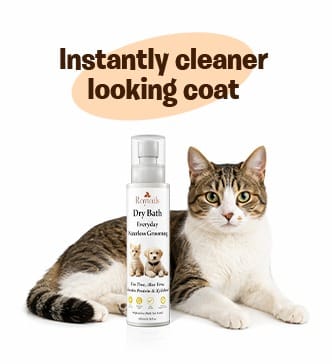 RayTails Waterless Dog Shampoo | Dry Bath Spray for Dogs, Puppies & Odor Control | RayTails Dog dry shampoo spray for cleaner and fresher fur