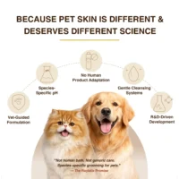 dry bath designed for pet skin biology and gentle cleaning