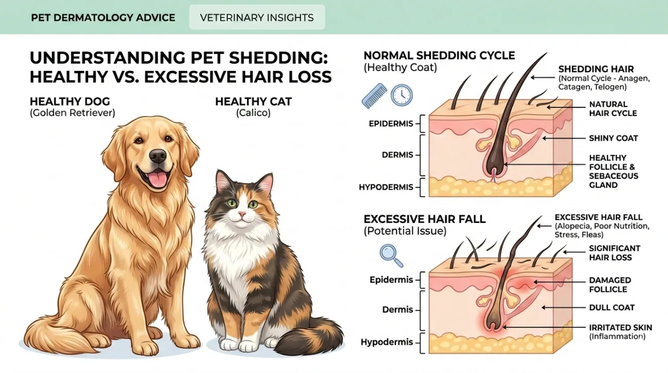 dog hair fall causes and coat health