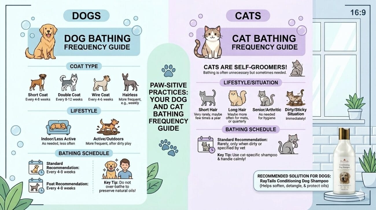 how often should you bathe your dog or cat grooming guide