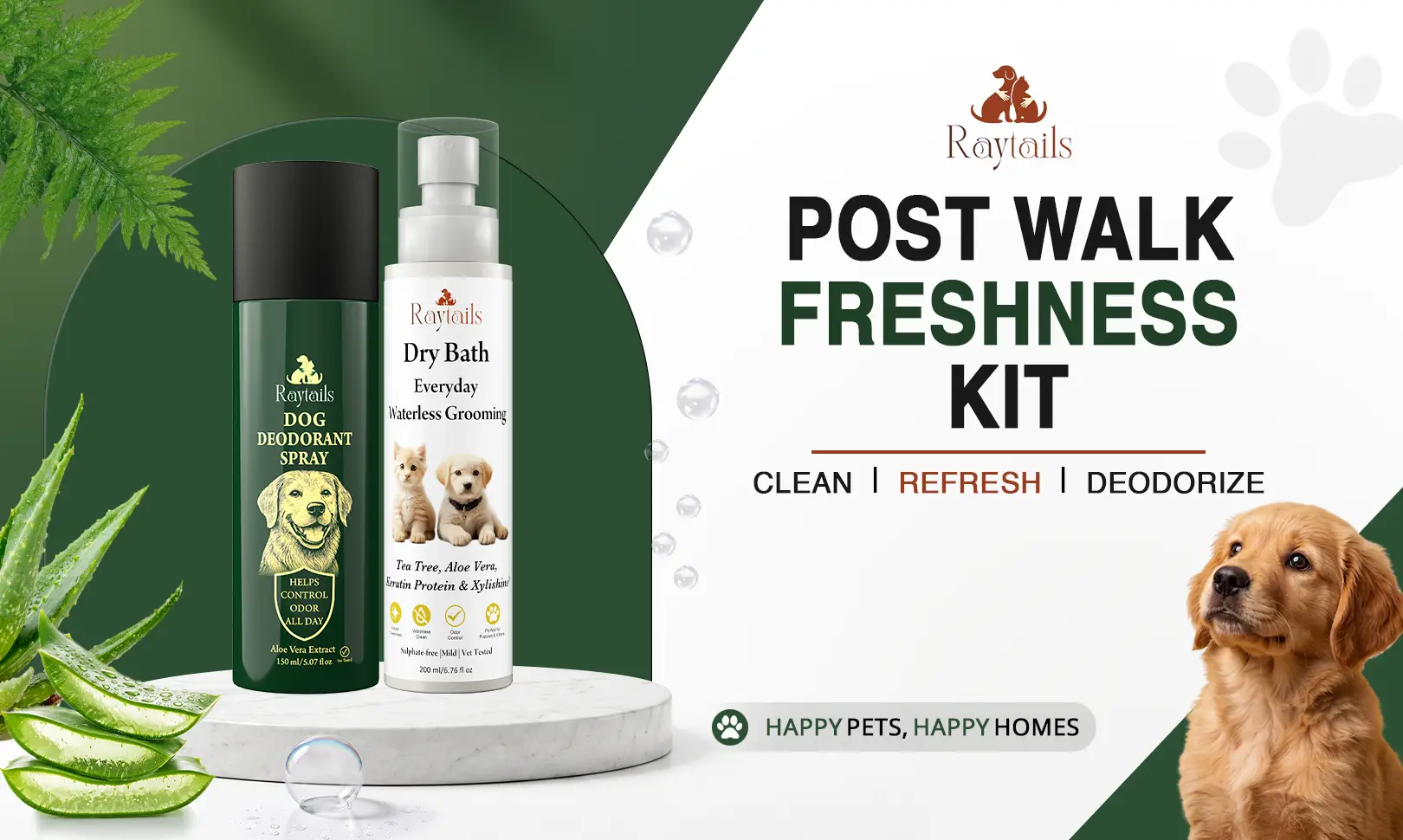 RayTails Post Walk Dog Freshness Kit