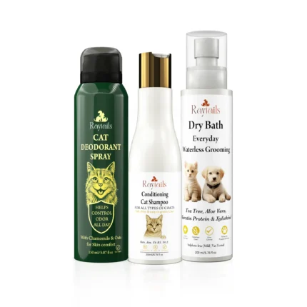 RayTails Gentle Cat Grooming Kit | Shampoo, Dry Bath & Perfume